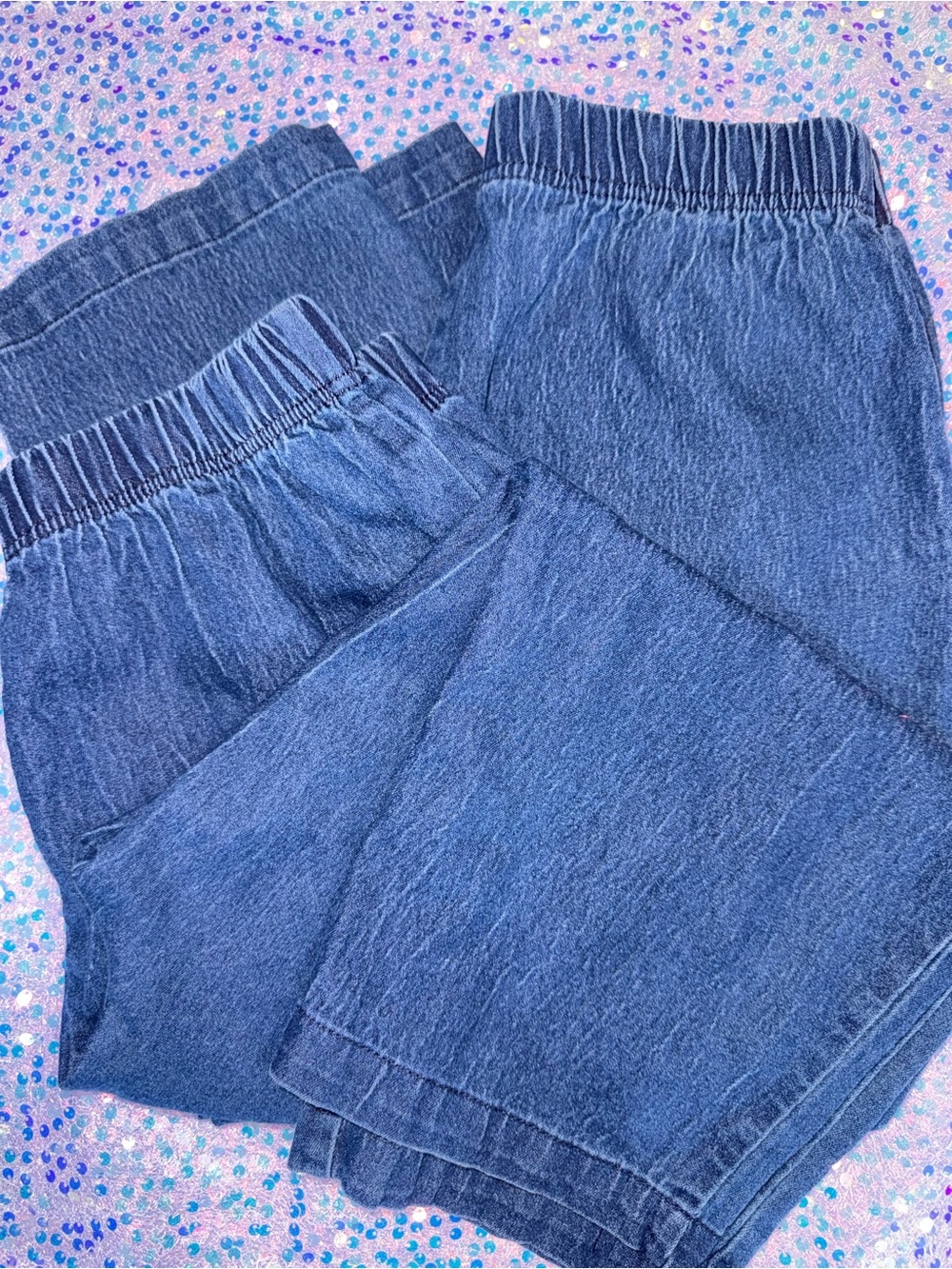 2822-Turtle Bay New York Comfort Stretch Blue Denim Capri Pants - 2 Lot